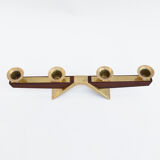 Teak two-arm candlestick, Denmark, 1970s