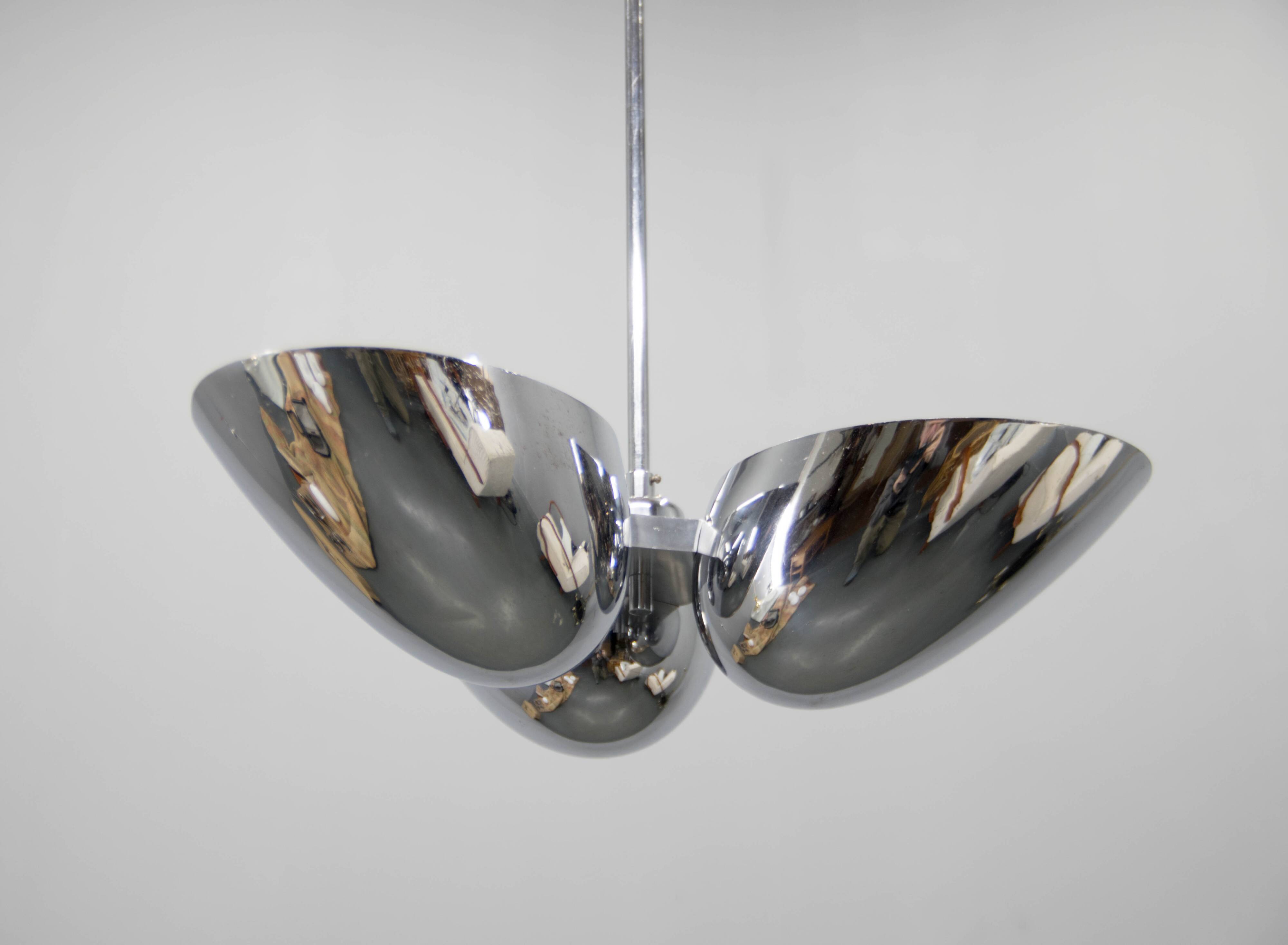 Rare Bauhaus Chandelier by Zukov , 1930s