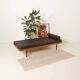 Danish vintage teak daybed in black leather | mid century modern | 1960s