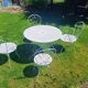 White wrought iron garden furniture