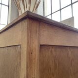 XL oak counter, trade furniture with multi-drawers