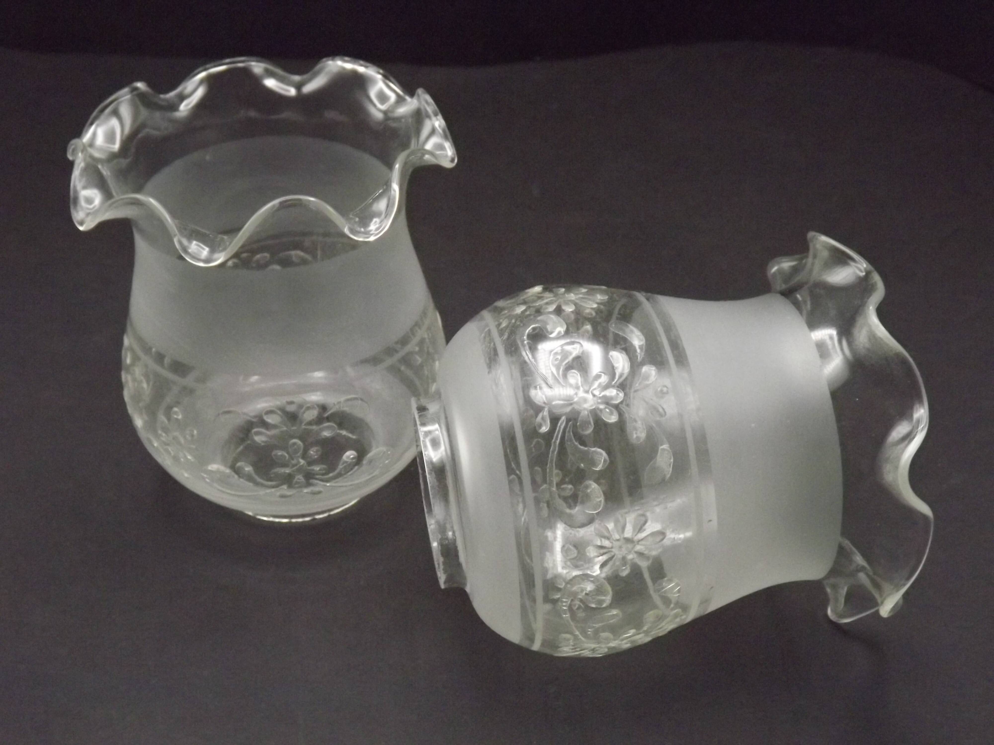 Set of 2 French Vintage Floral Replacement Chandelier/ Wall Light Shades