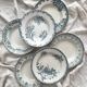 6 mismatched Saint Amand ironstone soup plates