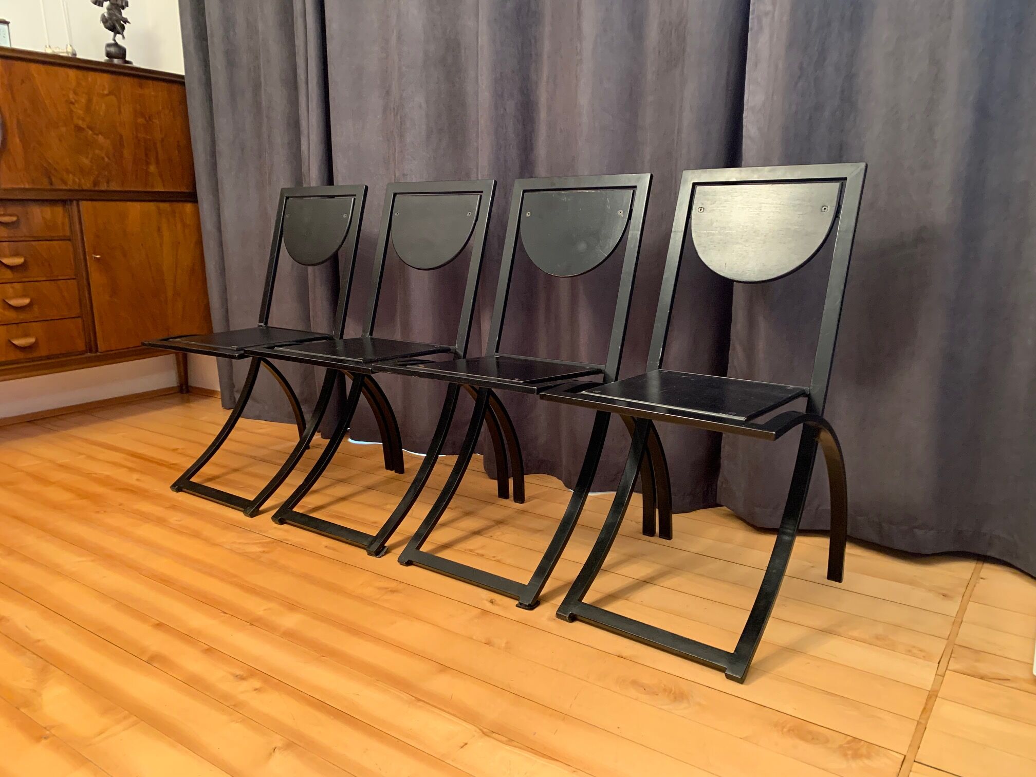 Set of four Sinus chairs by Karl Friedrich Förster, KFF, Germany, 1980s