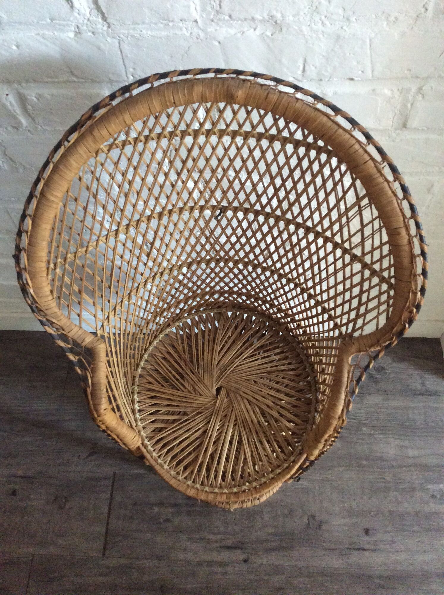 Vintage baby peacock armchair 1960