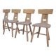 Lot de 3 chaises en hêtre 1960