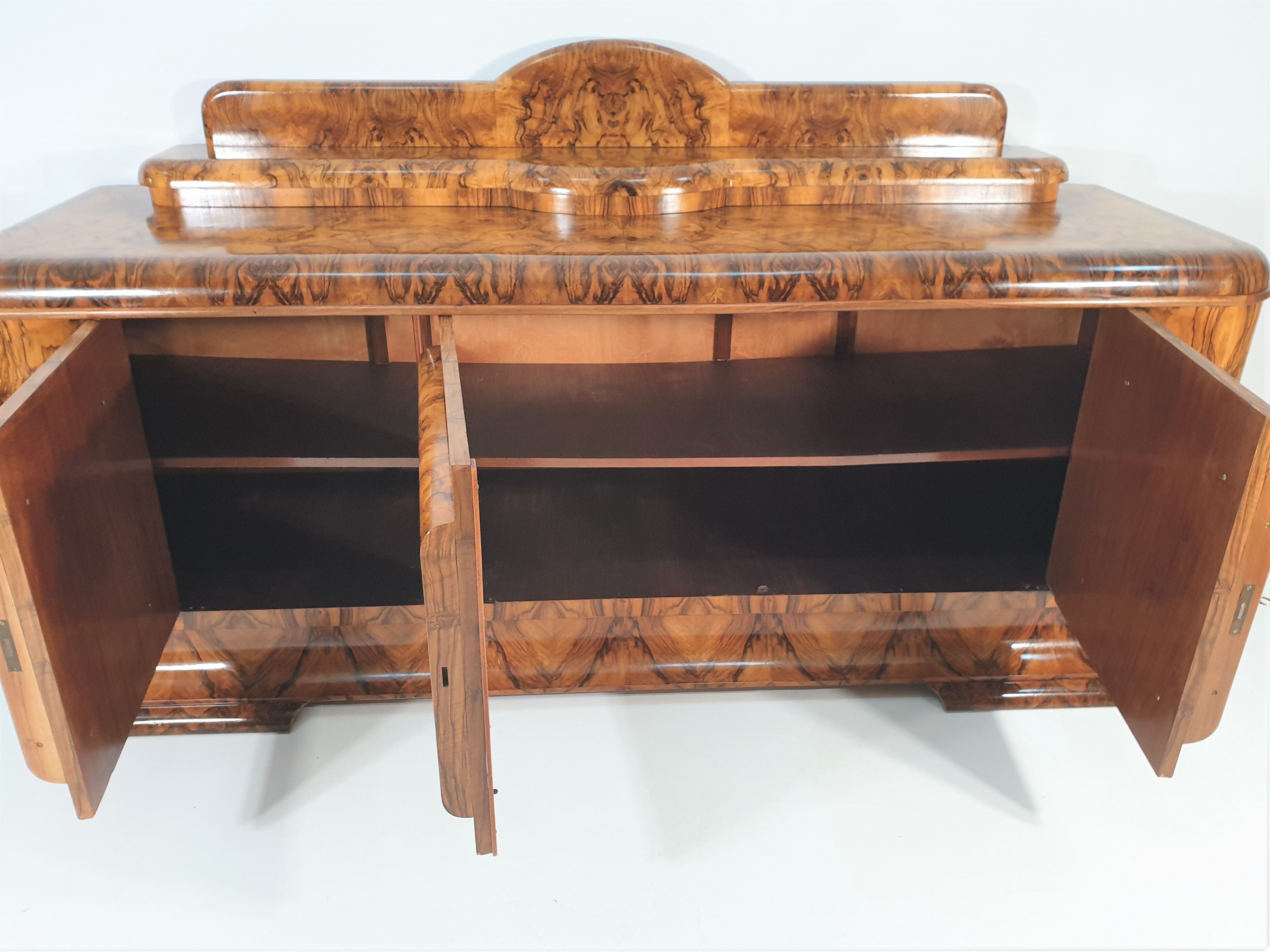 Art Deco Walnut Veneer Buffet, 1940s