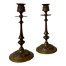 Pair of old candlesticks