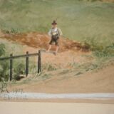 Antique painting Eberbach, 1907