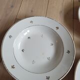Set of 16 opaque porcelain hollow plates Badonviller