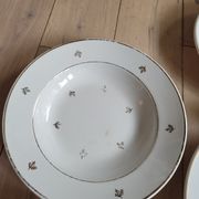 Lot de 16 assiettes creuses porcelaine opaque Badonviller