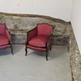 Pair of Louis XV style bergere chairs