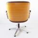 Chaise de bureau en cuir Stoll Giroflex par Karl Dittert moderne du milieu du siècle
