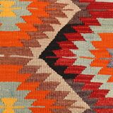 6x10 Soft Red and Orange Turkish Kilim Rug