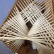 Mid century modern wooden table lamp 1960s