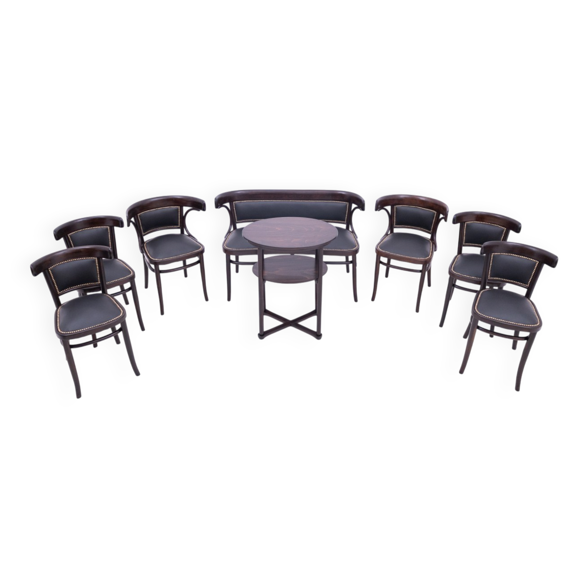 Thonet furniture set, Western Europe, late 19th century. After renovation.