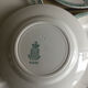 9 dessert plates Saint Amand 4003 art nouveau décor blue-green