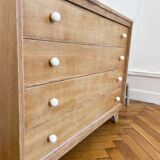 Vintage chest of drawers with round wooden handles
