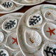 Set of 6 Vintage Ceramic Oyster Plates MBFA PORNIC Made in