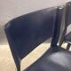 Chaises cuir bleu Design Italien Giancarlo Vegni