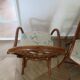 Vintage lot of 2 woven bamboo rattan armchairs - Curved wood - 1980s