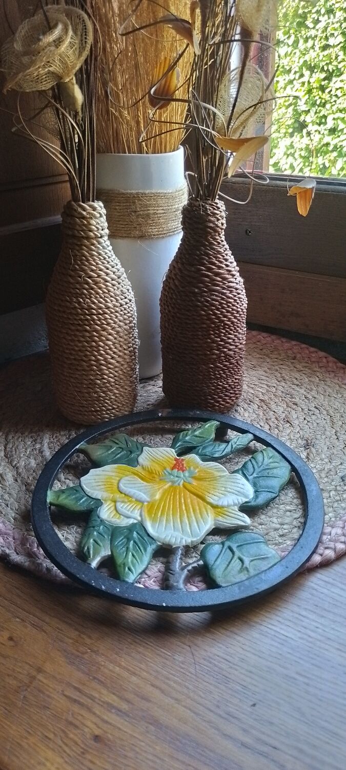 Vintage cast iron trivet
