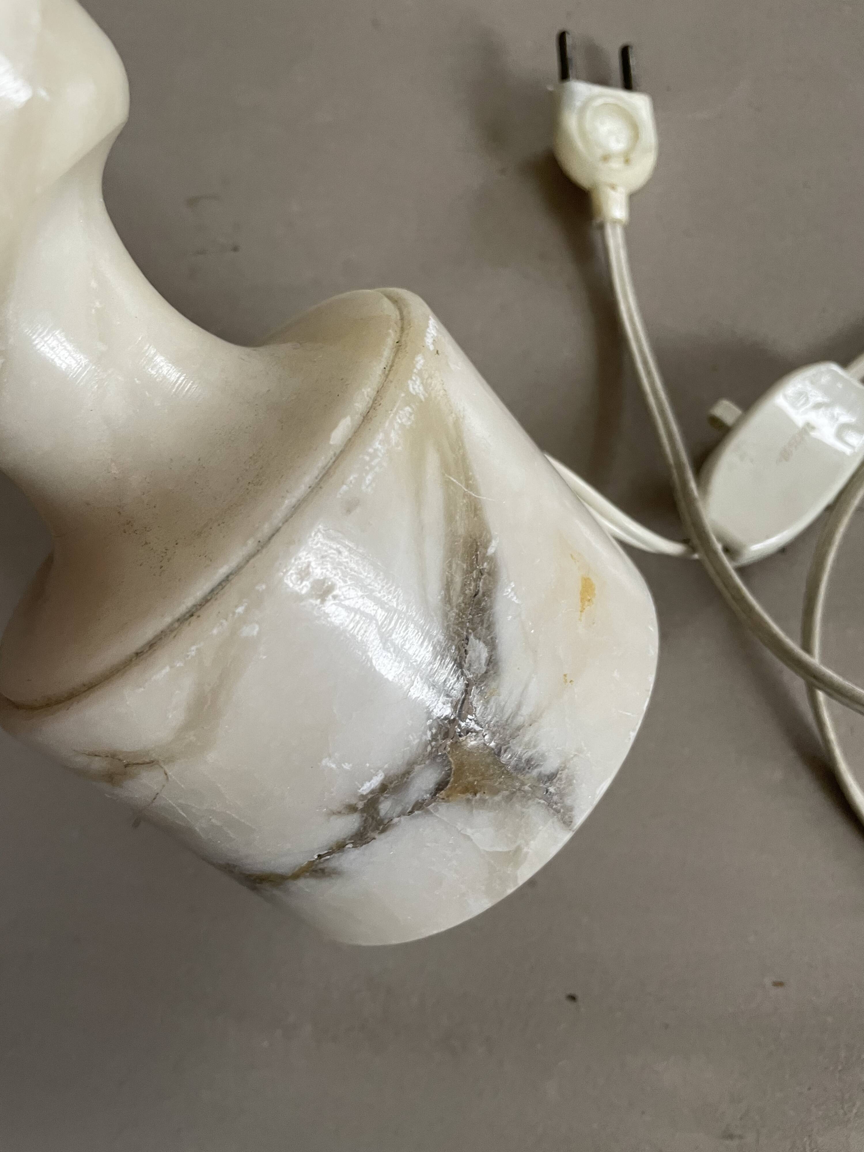 Antique marble table lamp