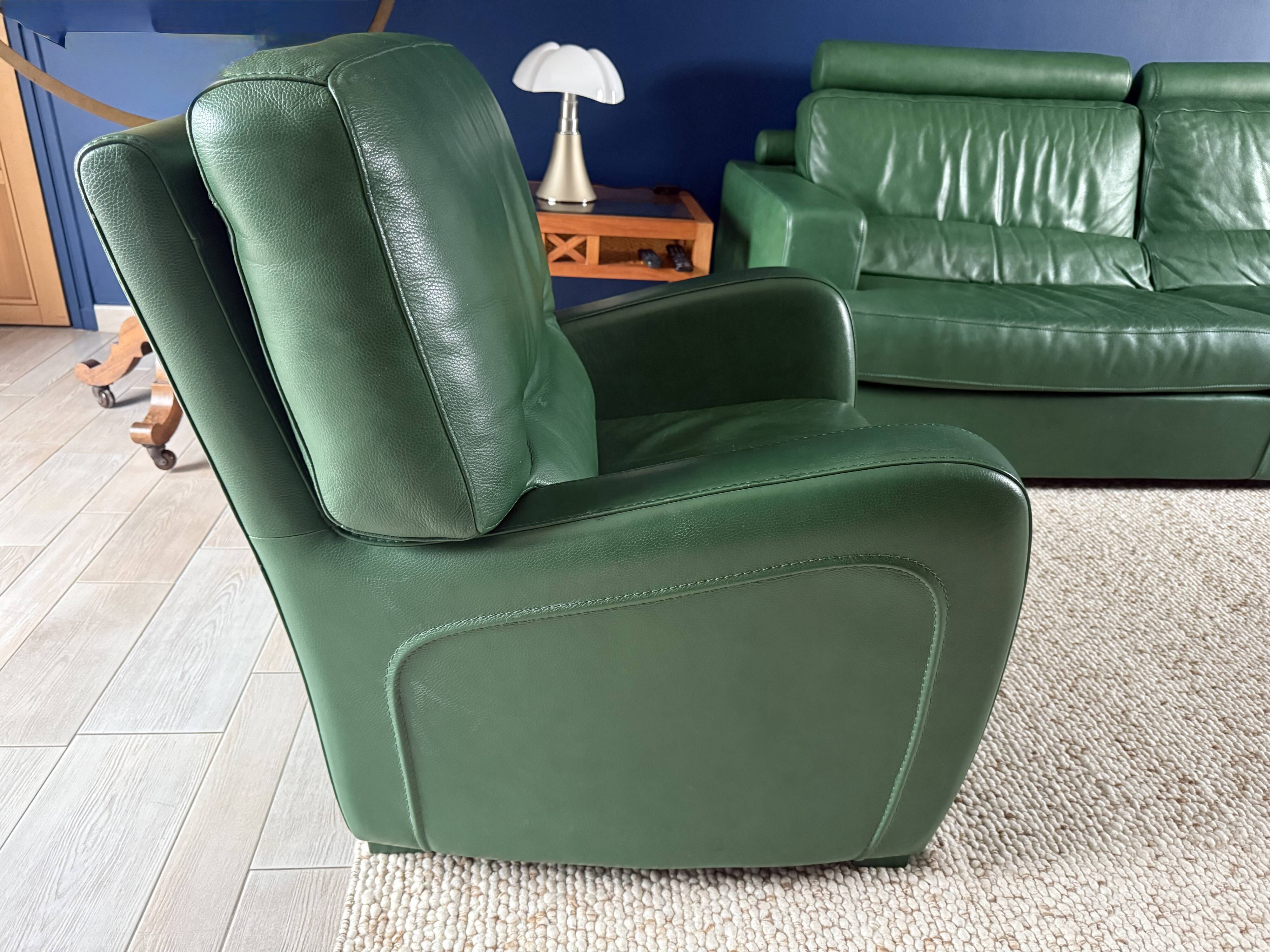 Roche Bobois Leather Armchair