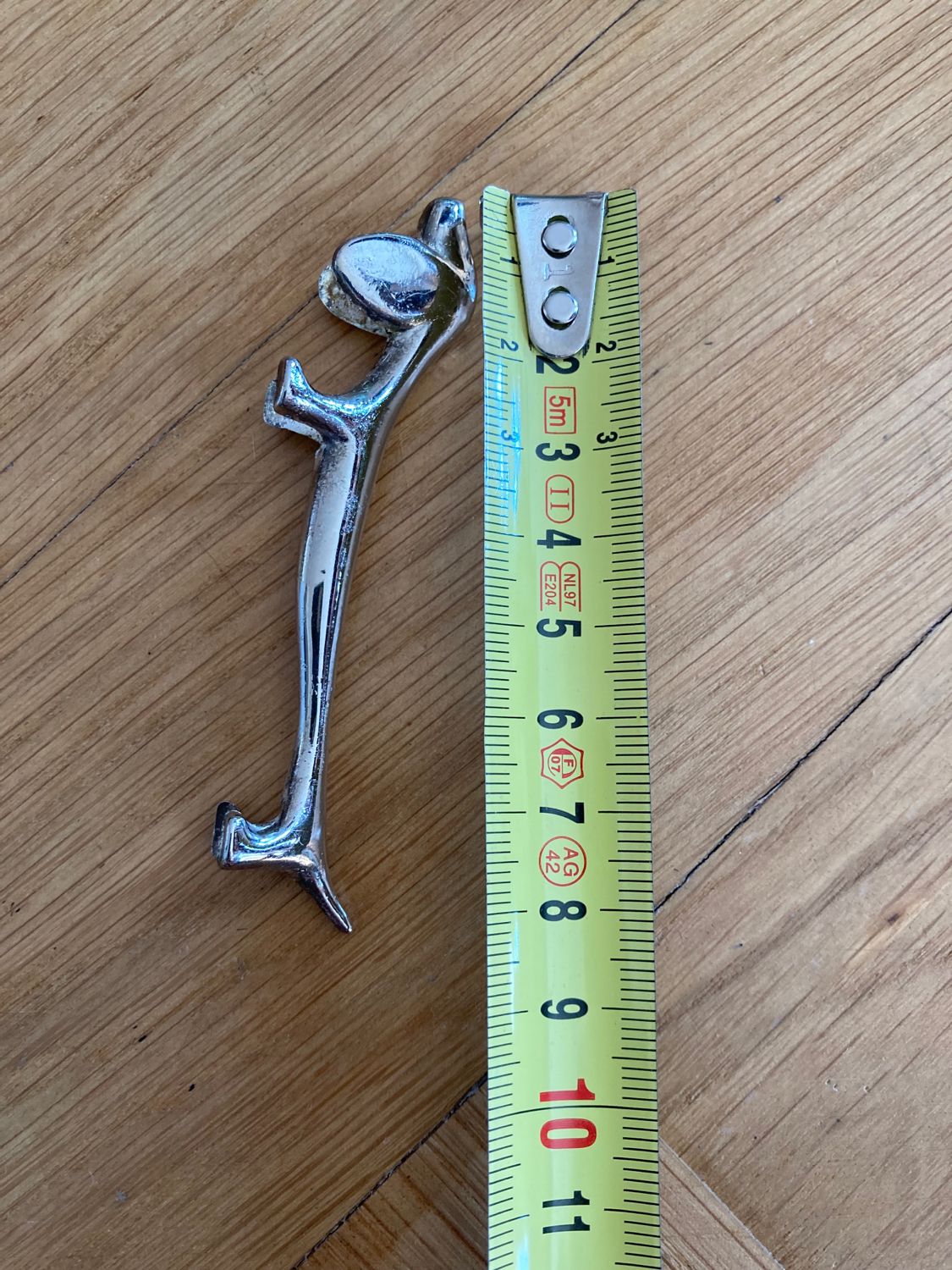 Knife doors dog basset / dachshund silver metal