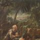 Great painting from the 18th century, Moses Striking the Rock