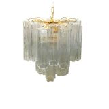 Lustre en verre de murano transparent « tronchi » d50