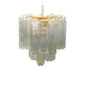 Lustre en verre de murano transparent « tronchi » d50