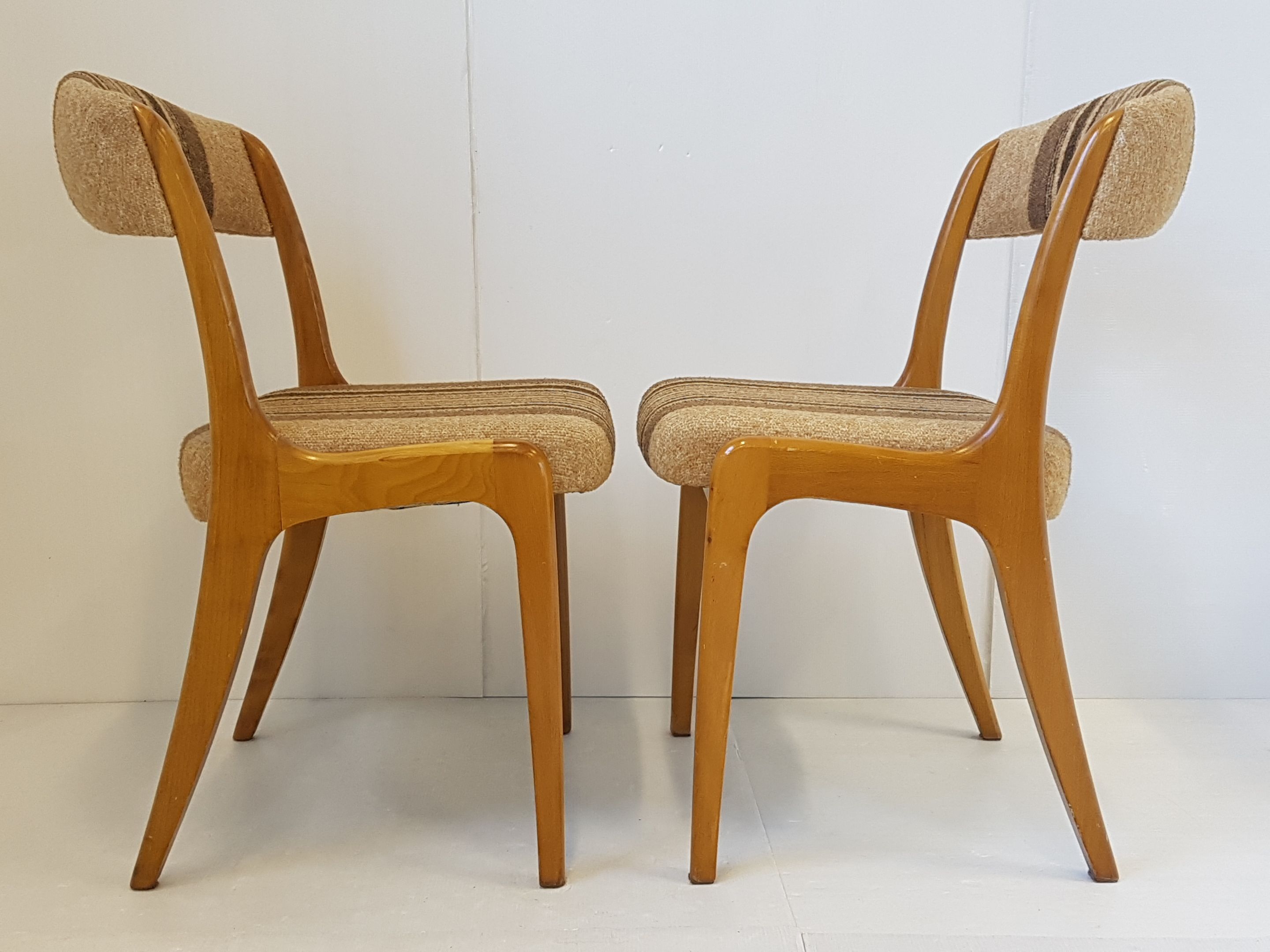 Suite de 6 chaises vintage 1970 style Baumann