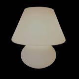 Vintage mushroom table lamp, Hustadt Leuchten, in opaline glass model L 1970.