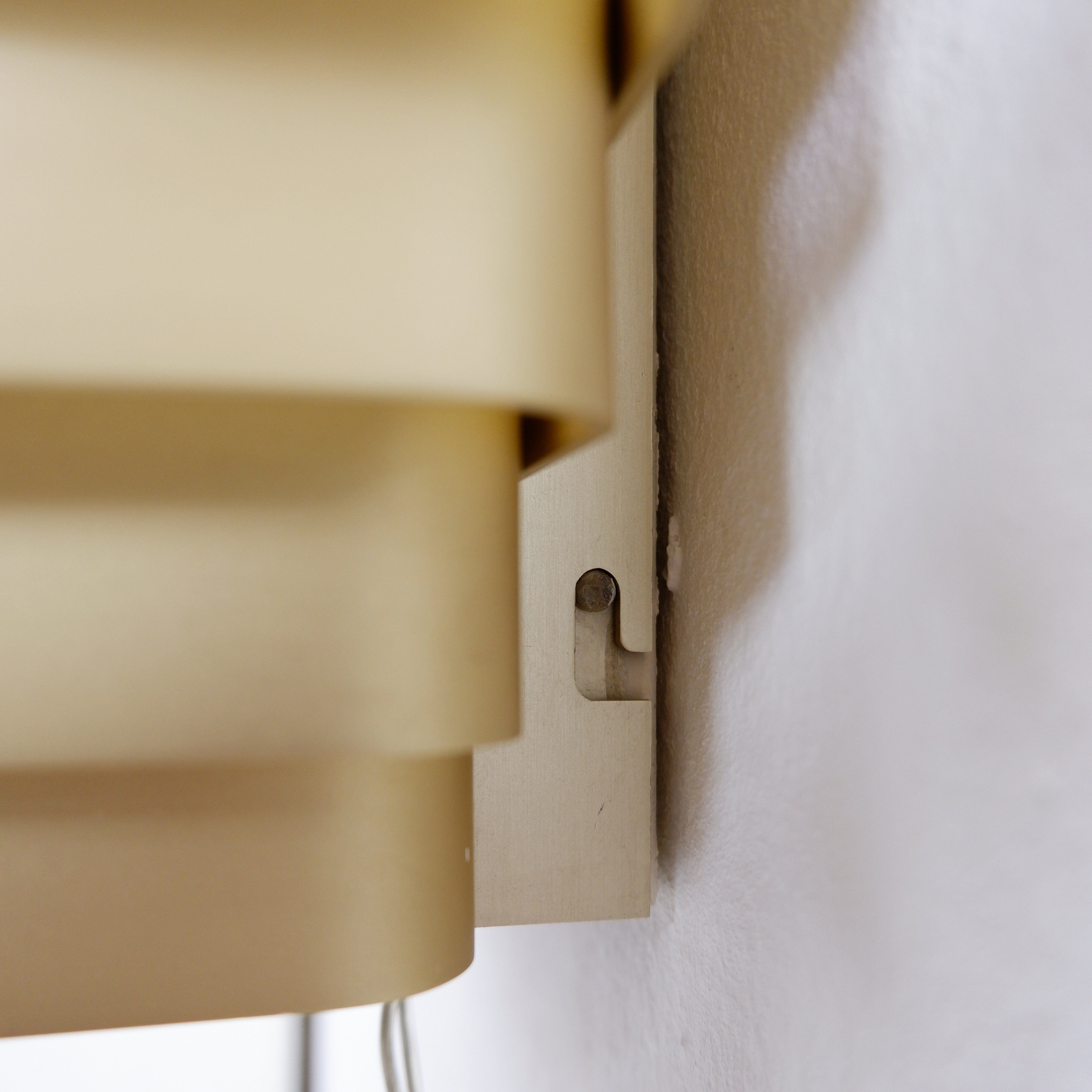 Pair of gold-plated aluminum wall lights by Jules Wabbes - 2 pairs available (1)