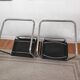 Set of 4 chrome tubular chairs
