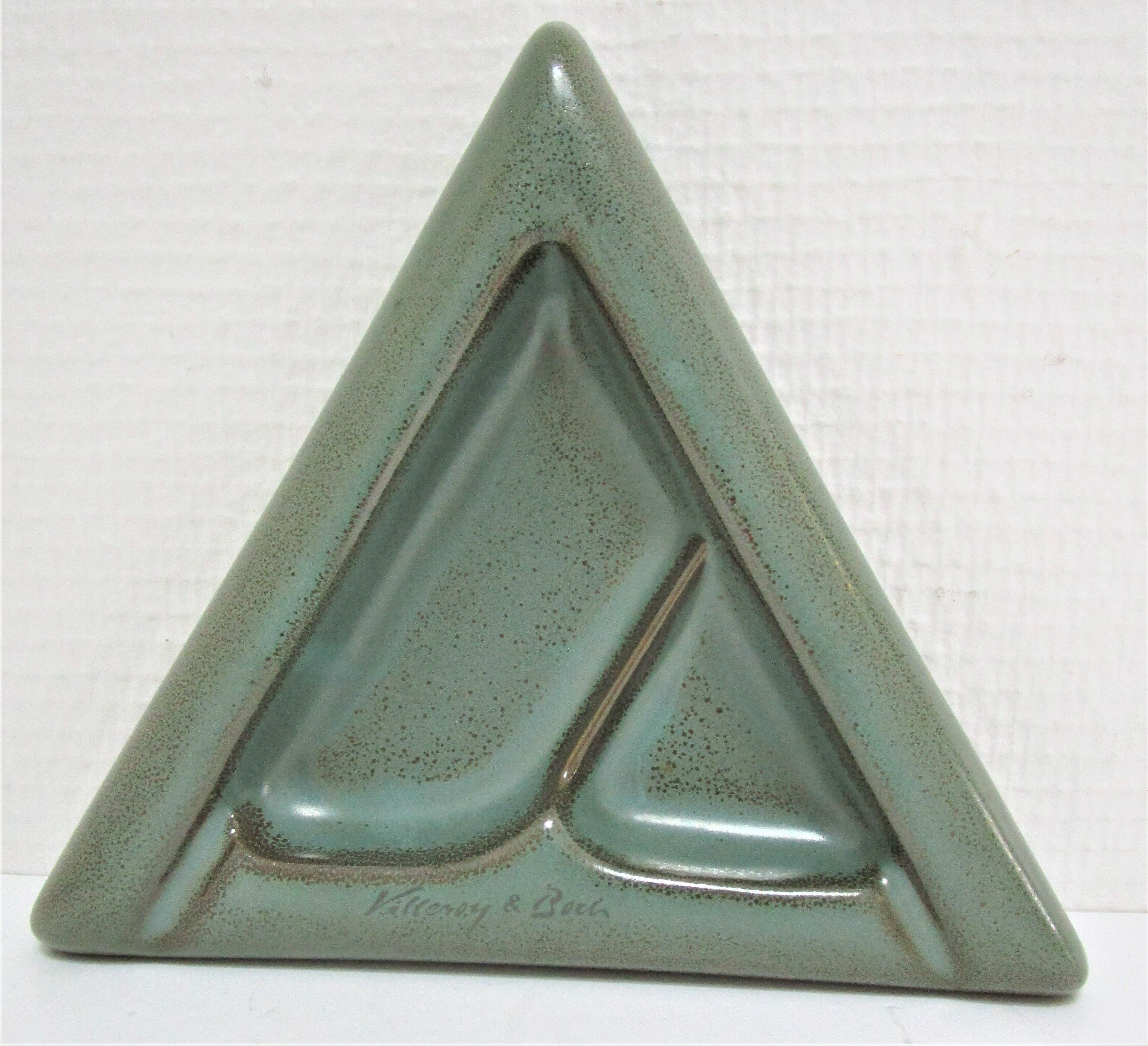 Triangular ceramic ashtray villeroy & boch