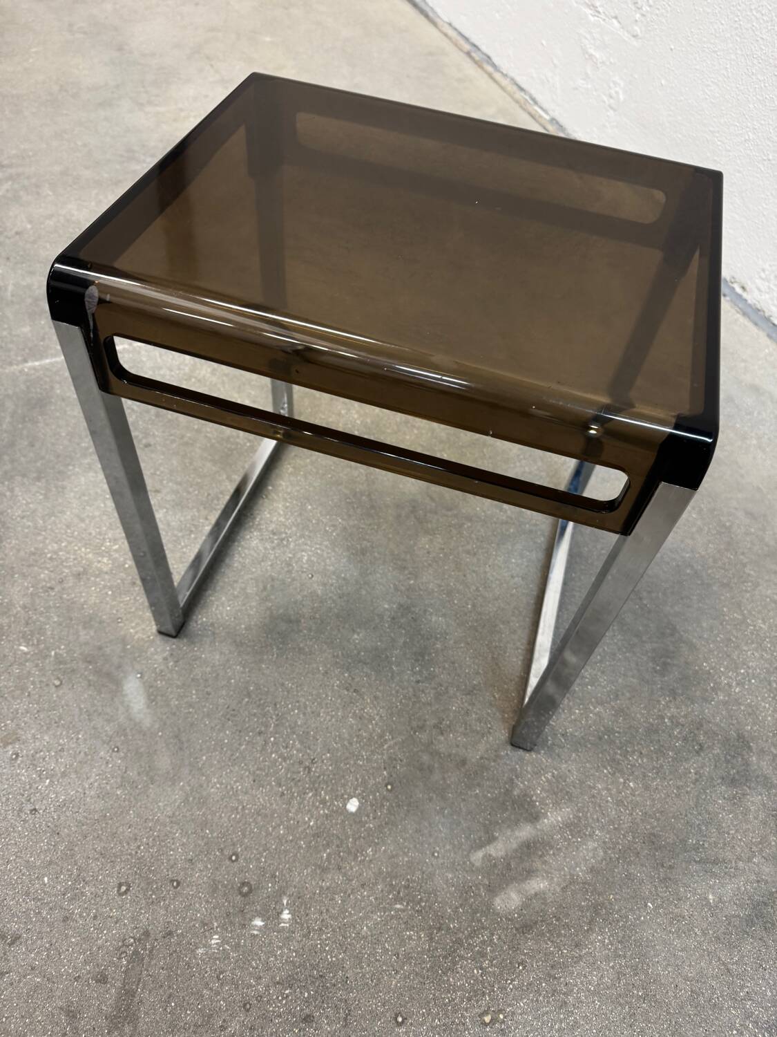 Side table attributed to Marc Berthier, 1970s.