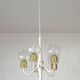 Vintage pendant light white eclectic chandelier hanging lamp Germany 1970's