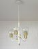 Vintage pendant light white eclectic chandelier hanging lamp Germany 1970's
