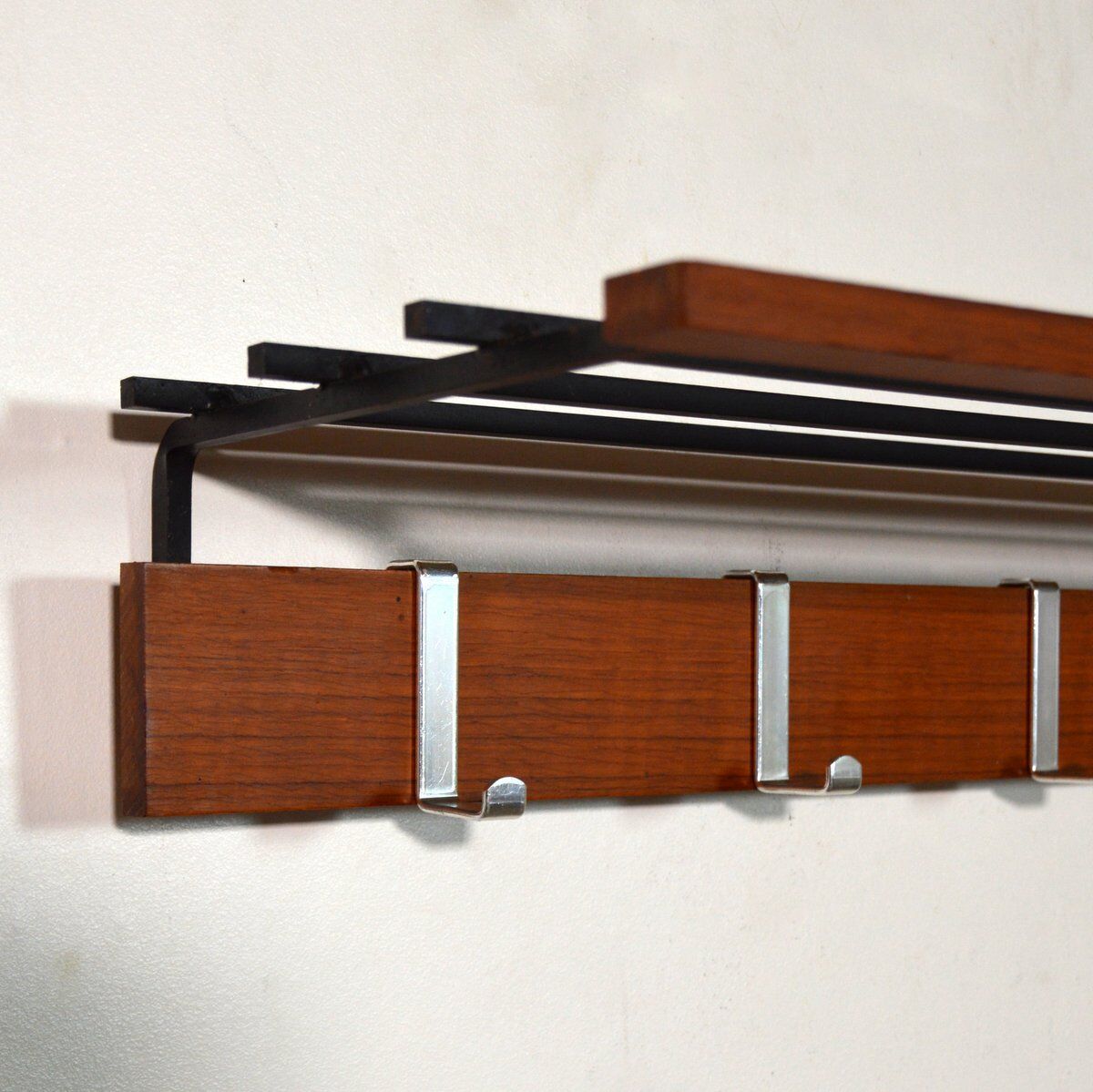 Scandinavian teak coat rack 1960s