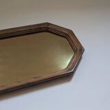Gold and wood tray
