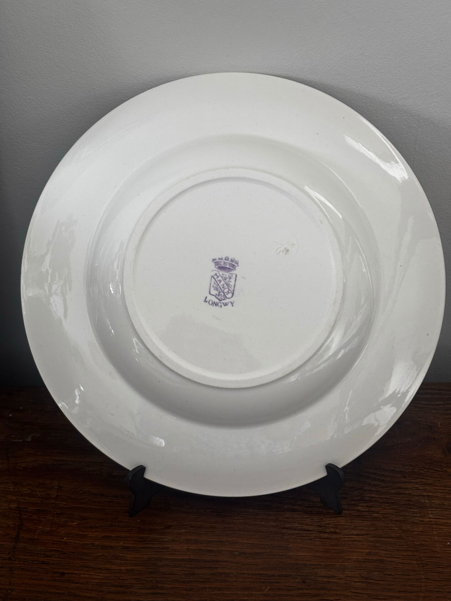 Assiette creuse ancienne Longwy Hanoï