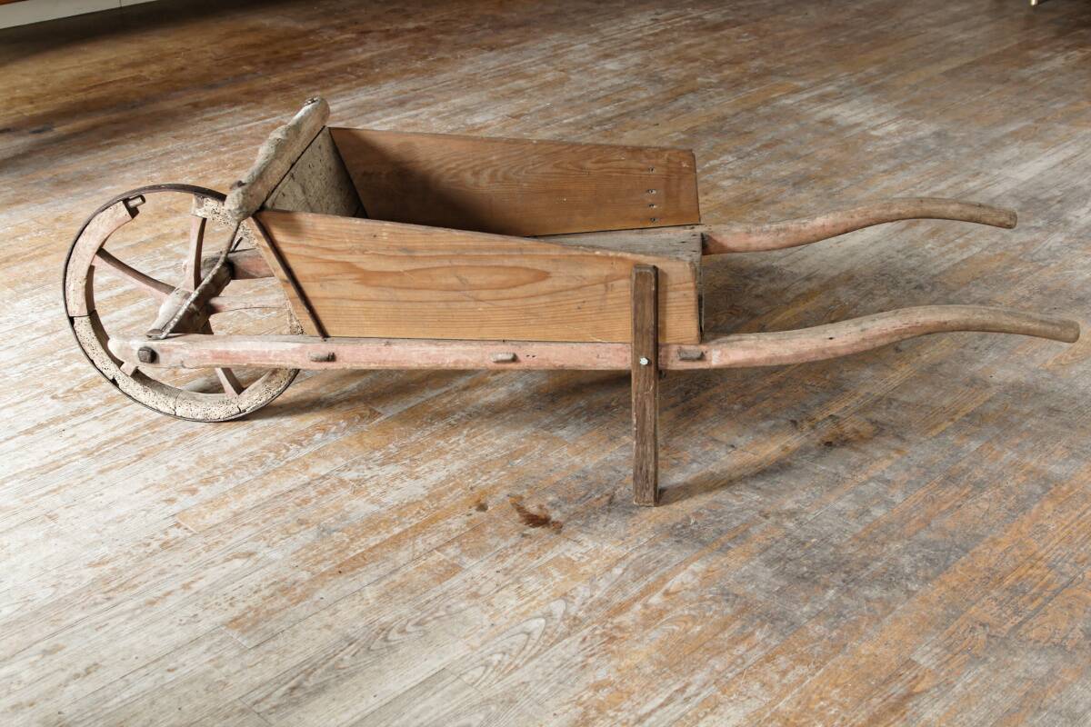 Antique wheelbarrow for children