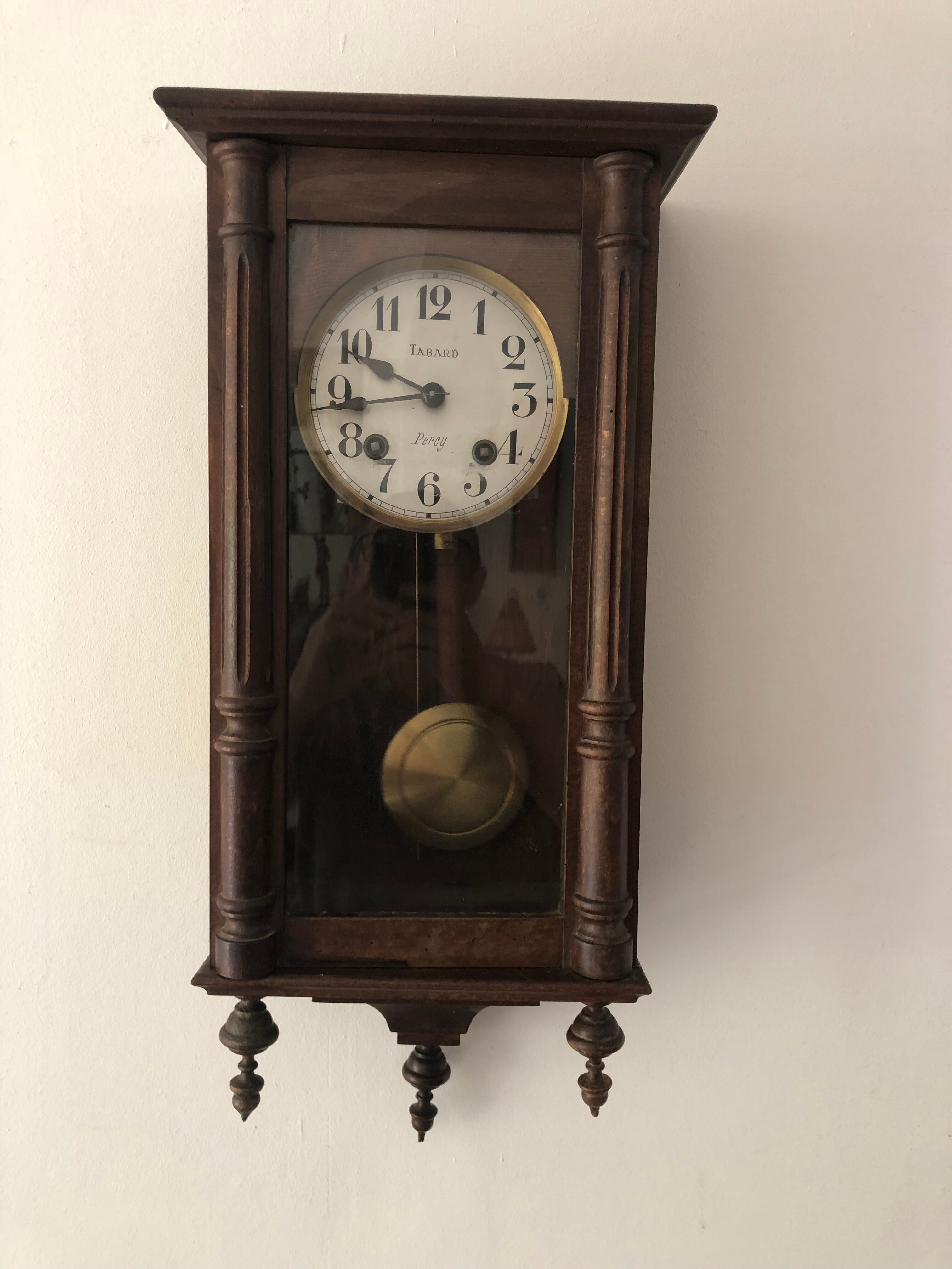 Antique wall chime clock
