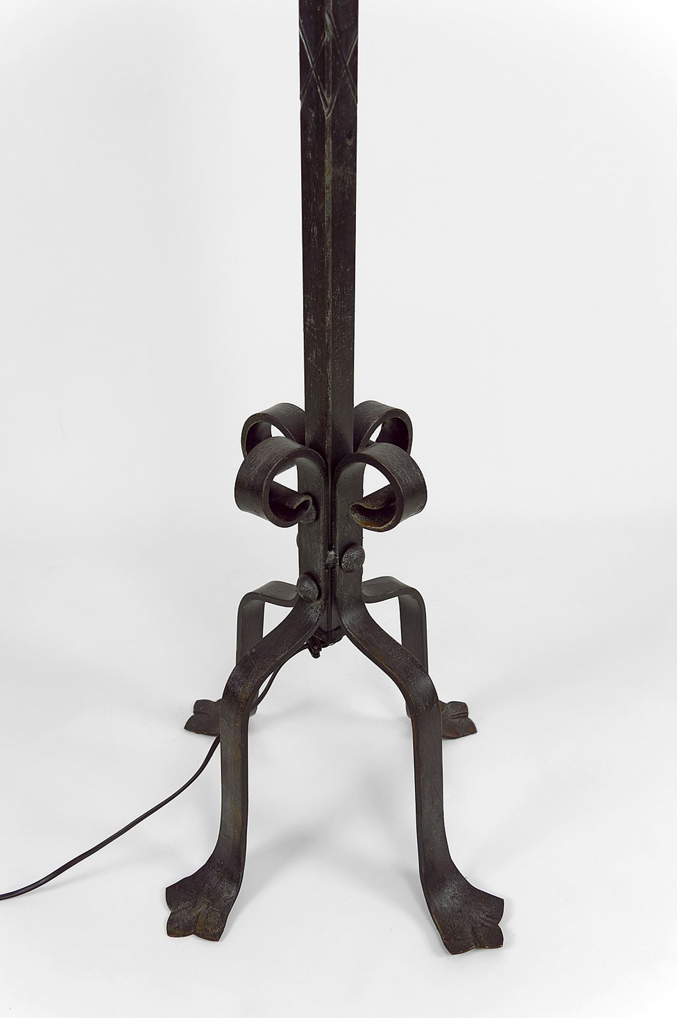 Floor lamp with wrought iron rooster by Jean Touret for the Ateliers Marolles, circa 1950