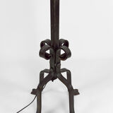 Lampadaire au coq en fer forgé par Jean Touret pour les Ateliers Marolles, circa 1950