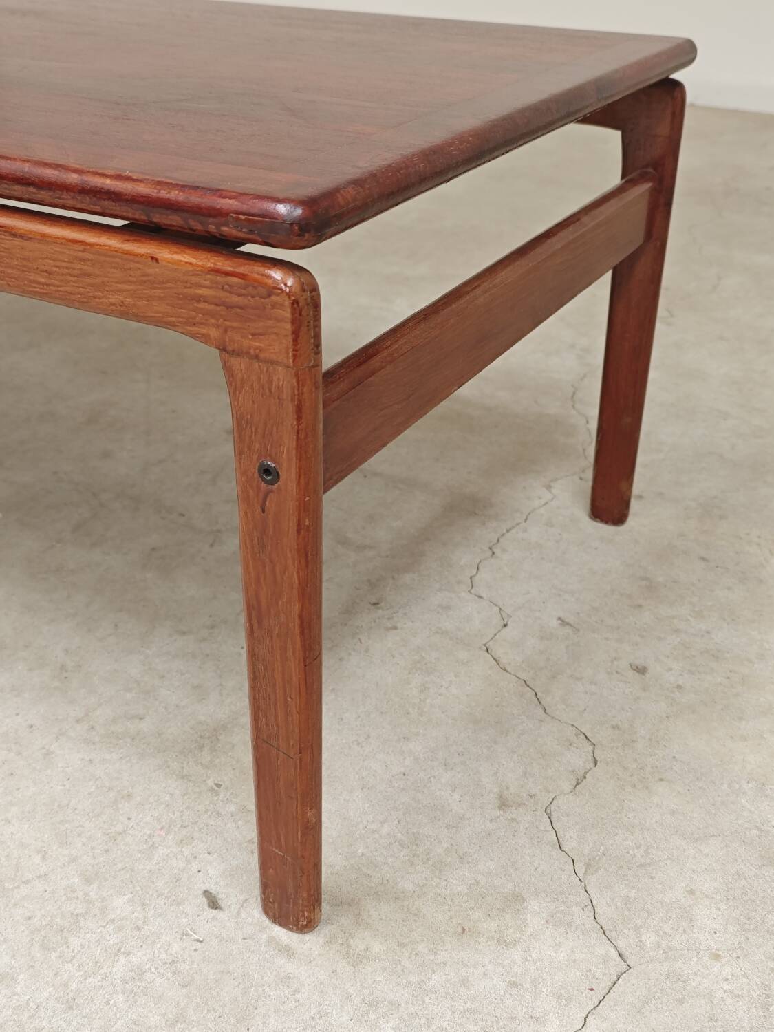 Large Scandinavian teak coffee table Trioh 1960