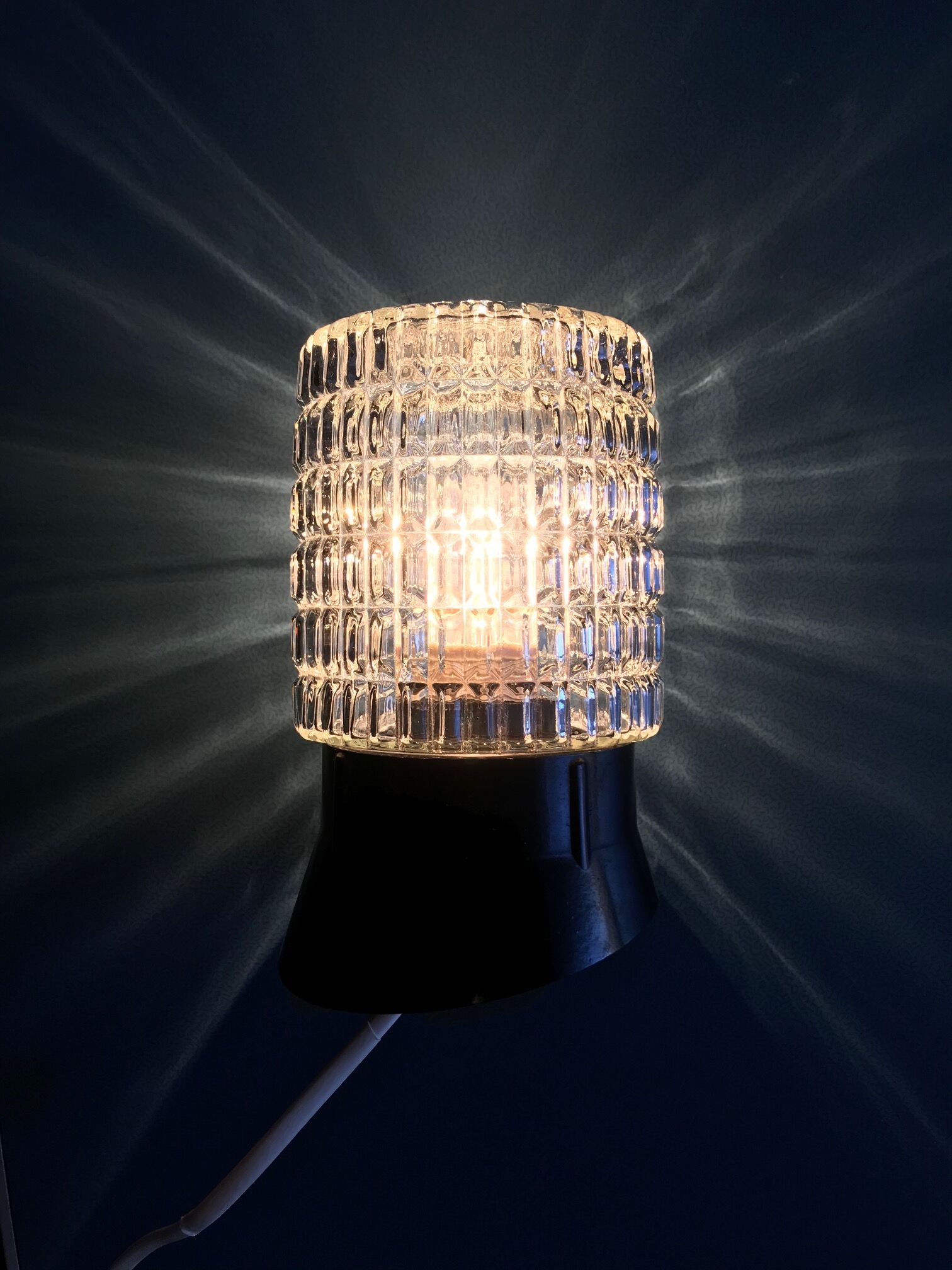 Moulded glass sconce