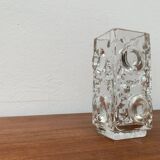 Brutalist Bubble Glass Vase by Josef Schott for Smalandshyttan, Mid-Century Swedish, 1960s